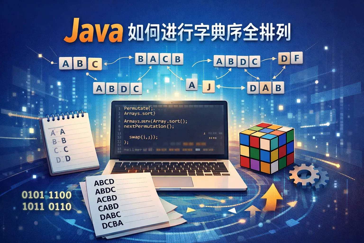 java如何进行字典序全排列