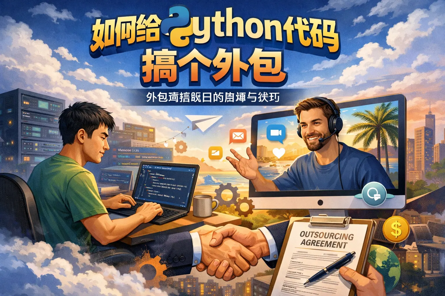 如何给python代码搞个外包