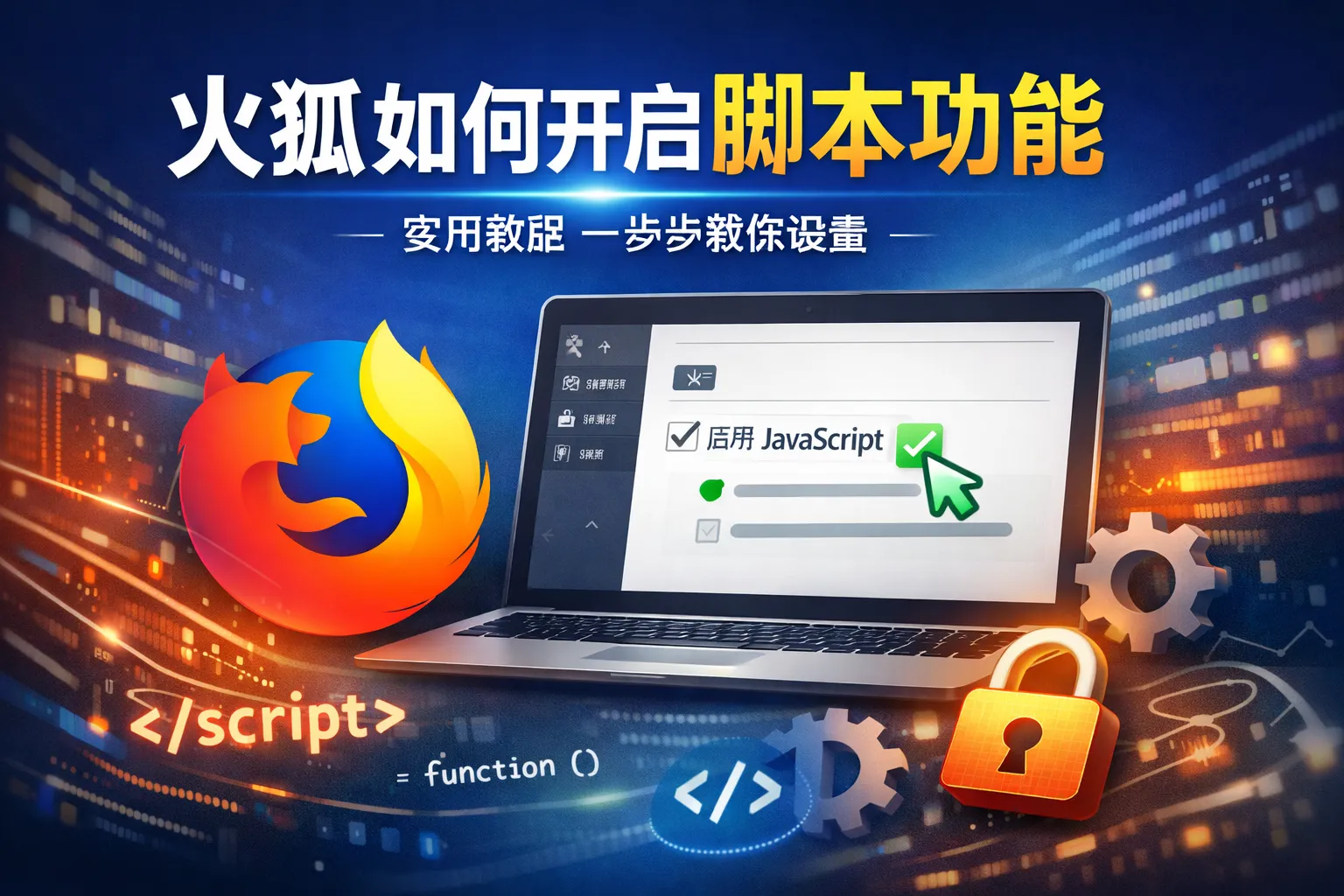 火狐如何开启脚本功能