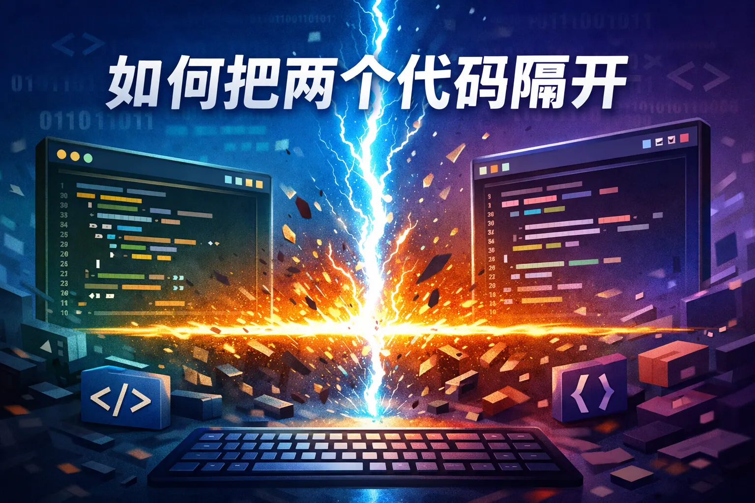 如何把两个代码隔开