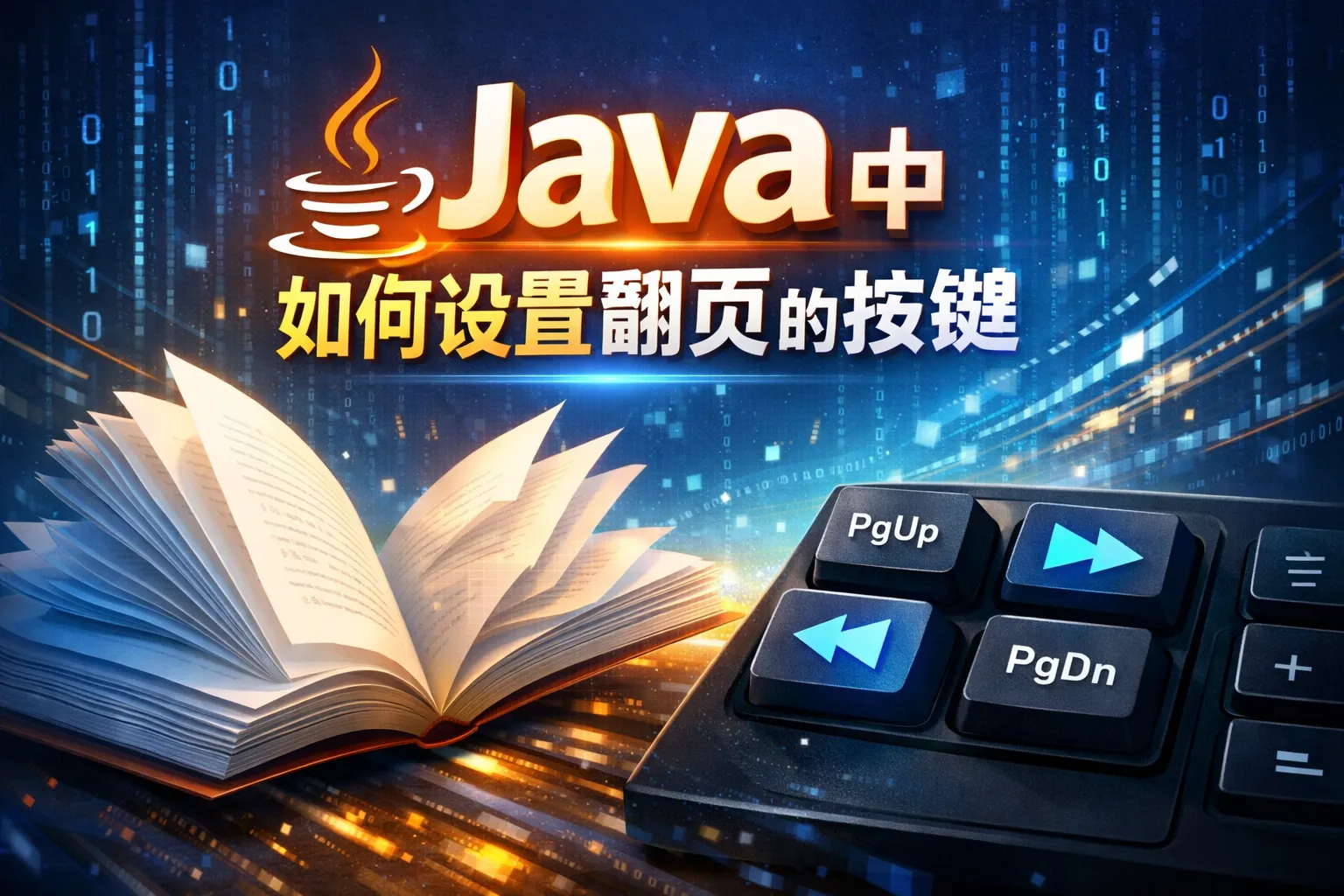java中如何设置翻页的按键