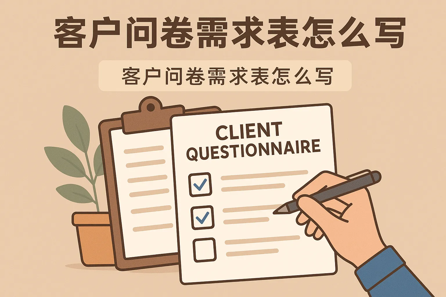 客户问卷需求表怎么写