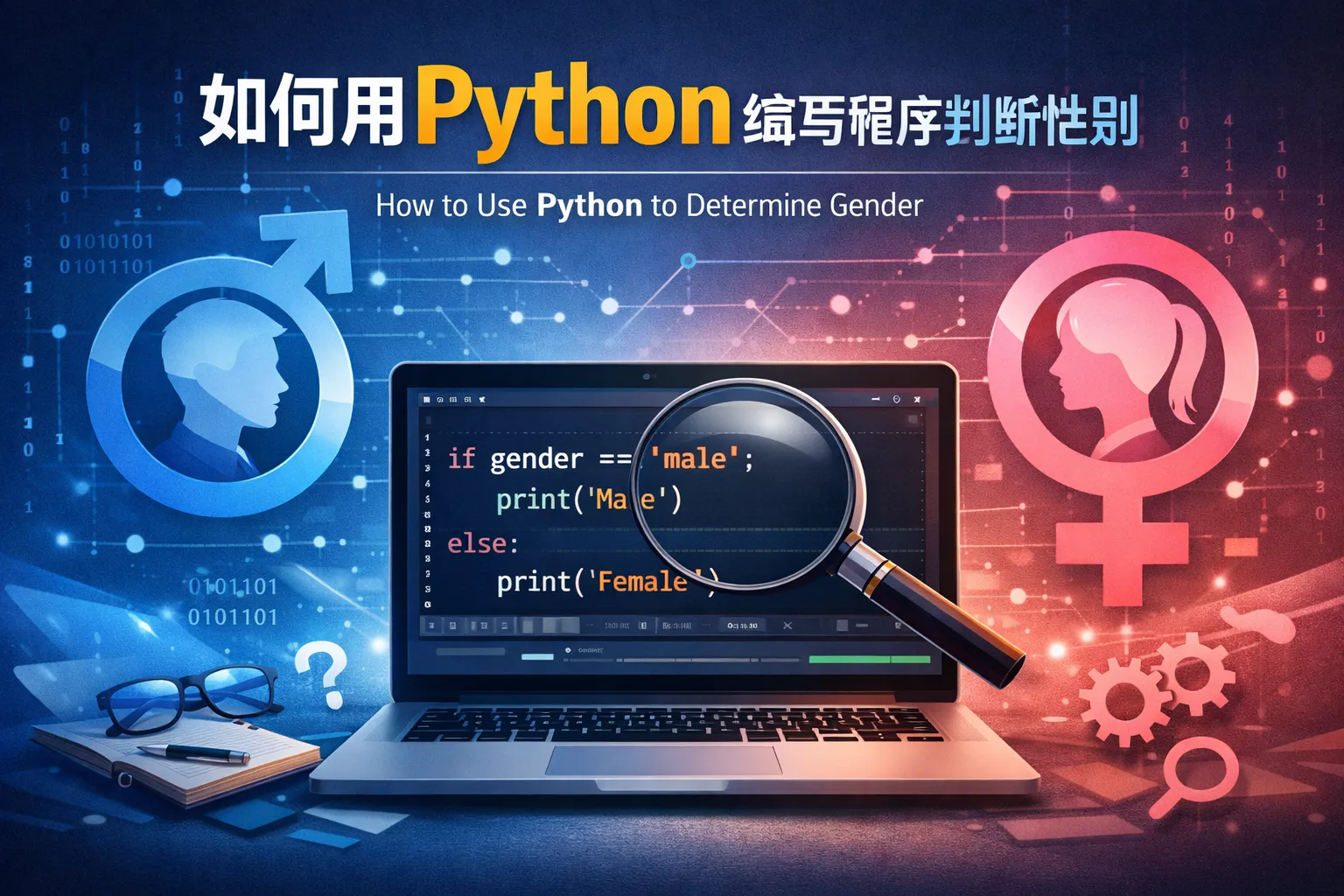 如何用python编写程序判断性别