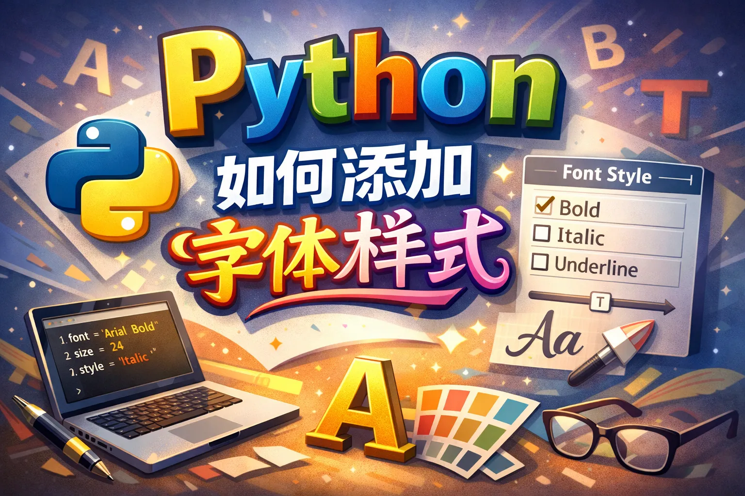 python如何添加字体样式