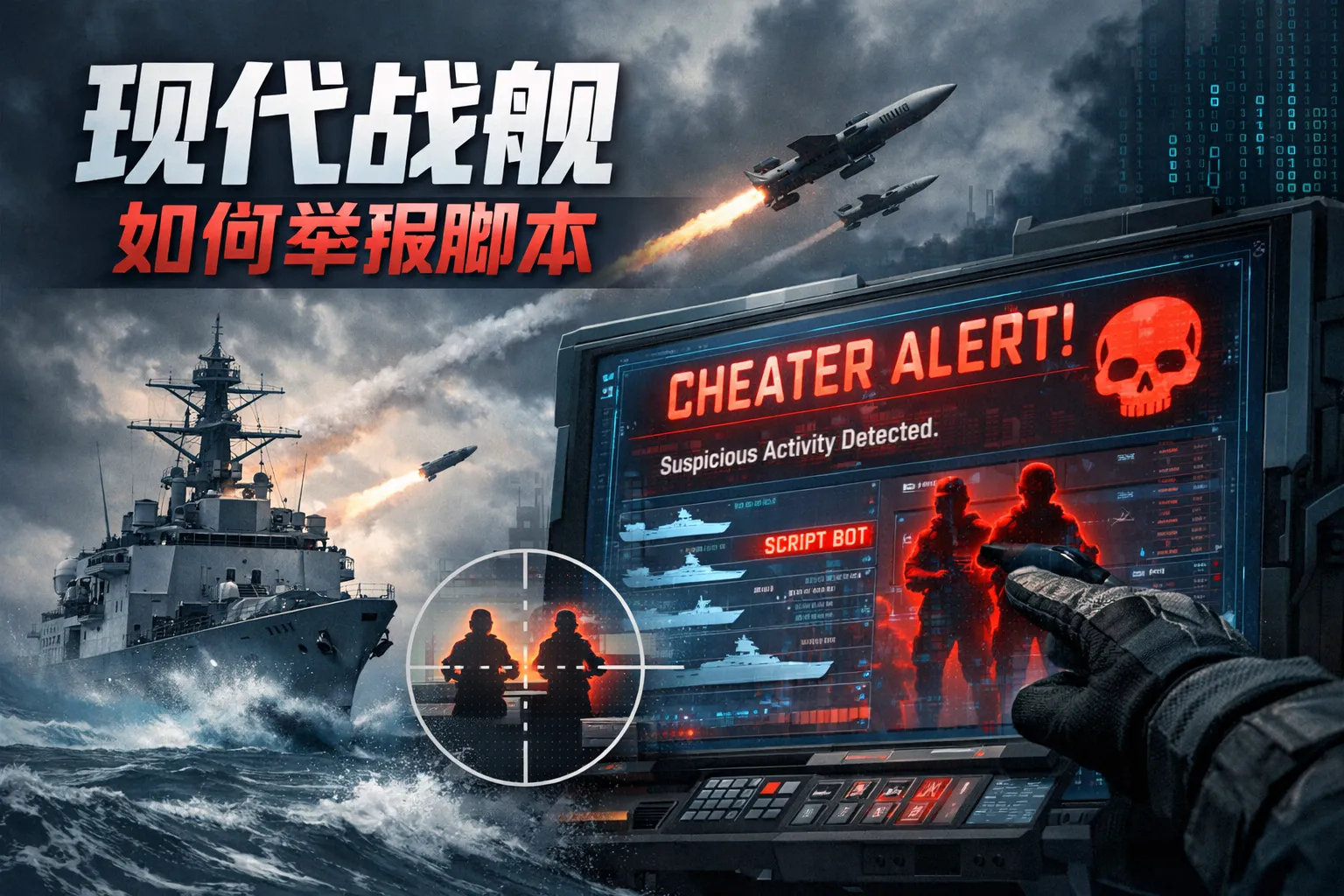现代战舰如何举报脚本