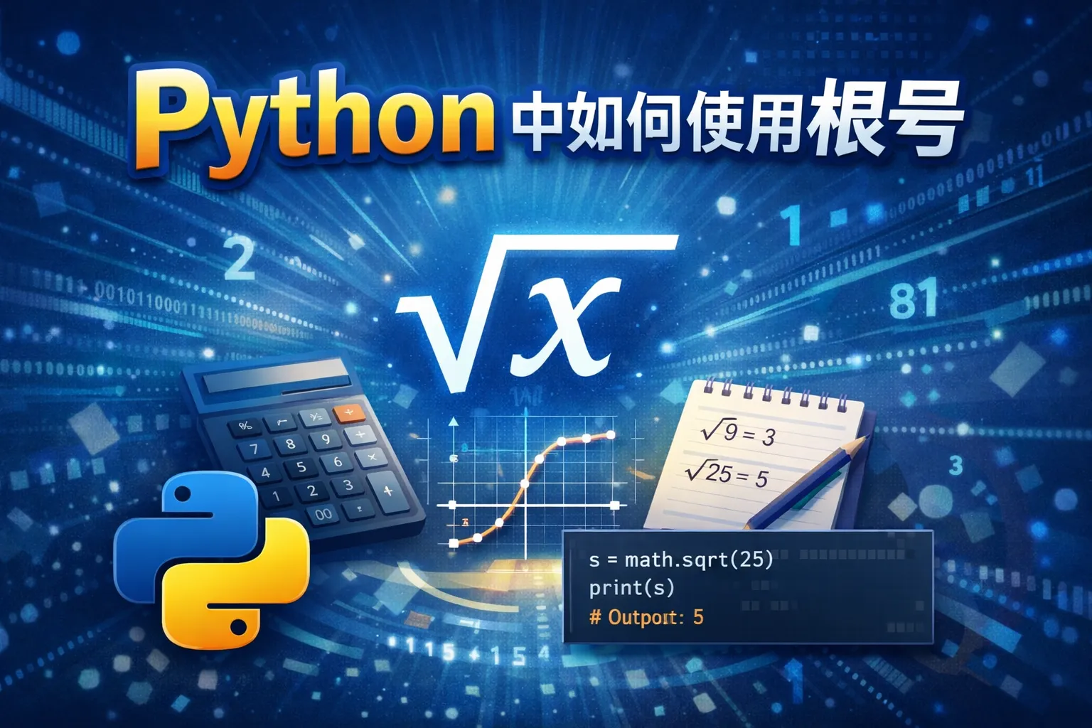 Python中如何使用根号