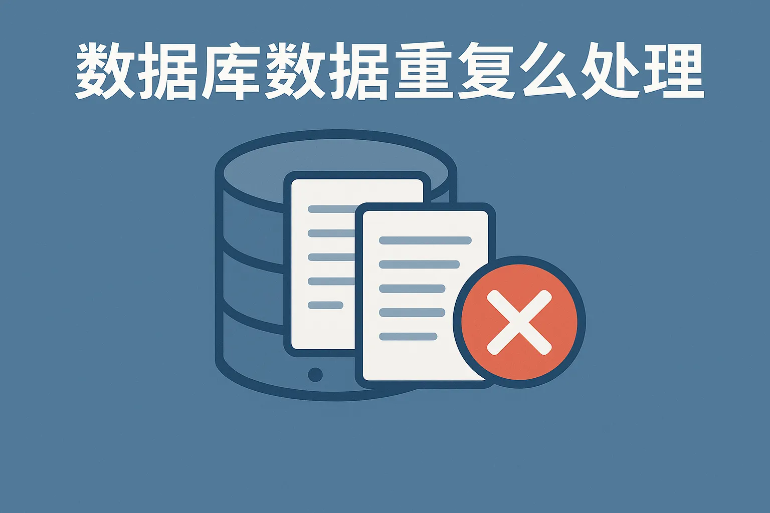 数据库数据重复怎么处理