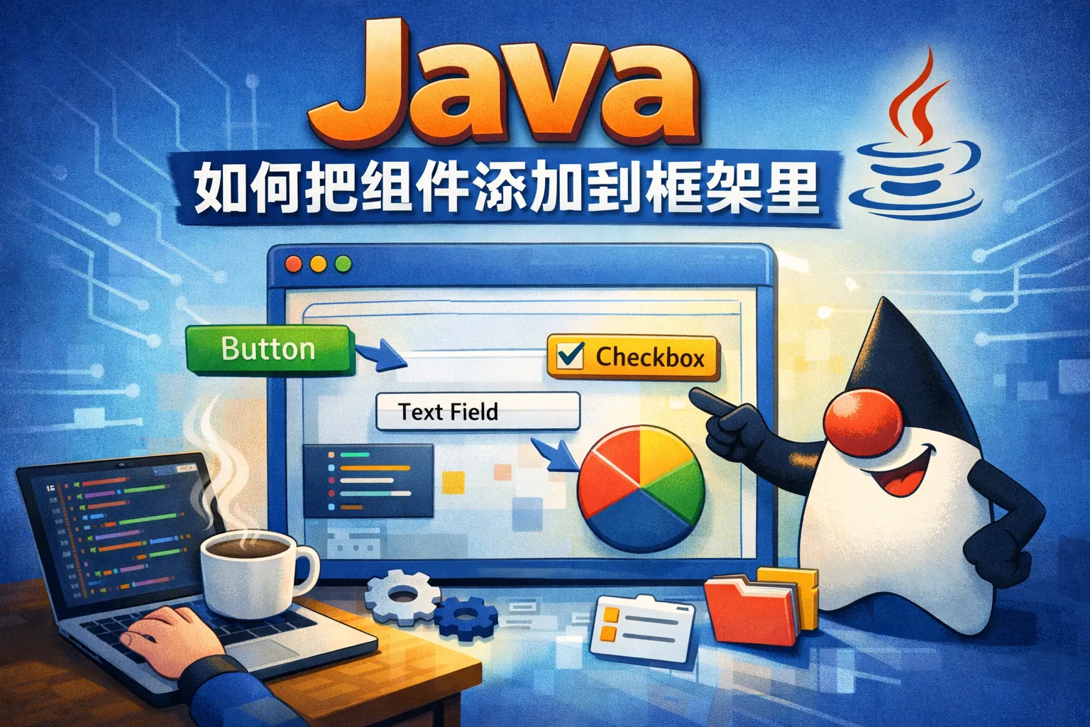 java如何把组件添加到框架里