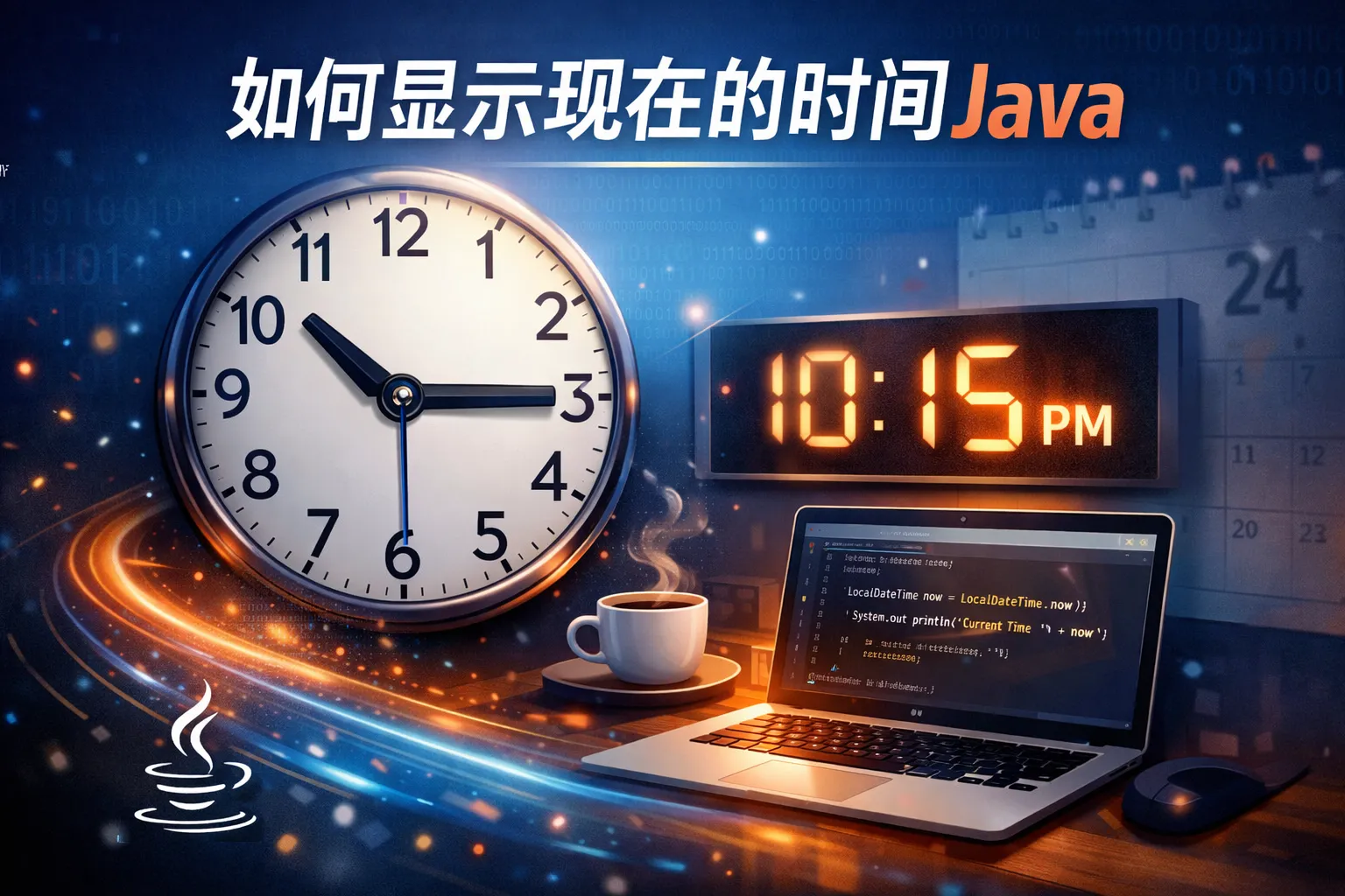 如何显示现在的时间java