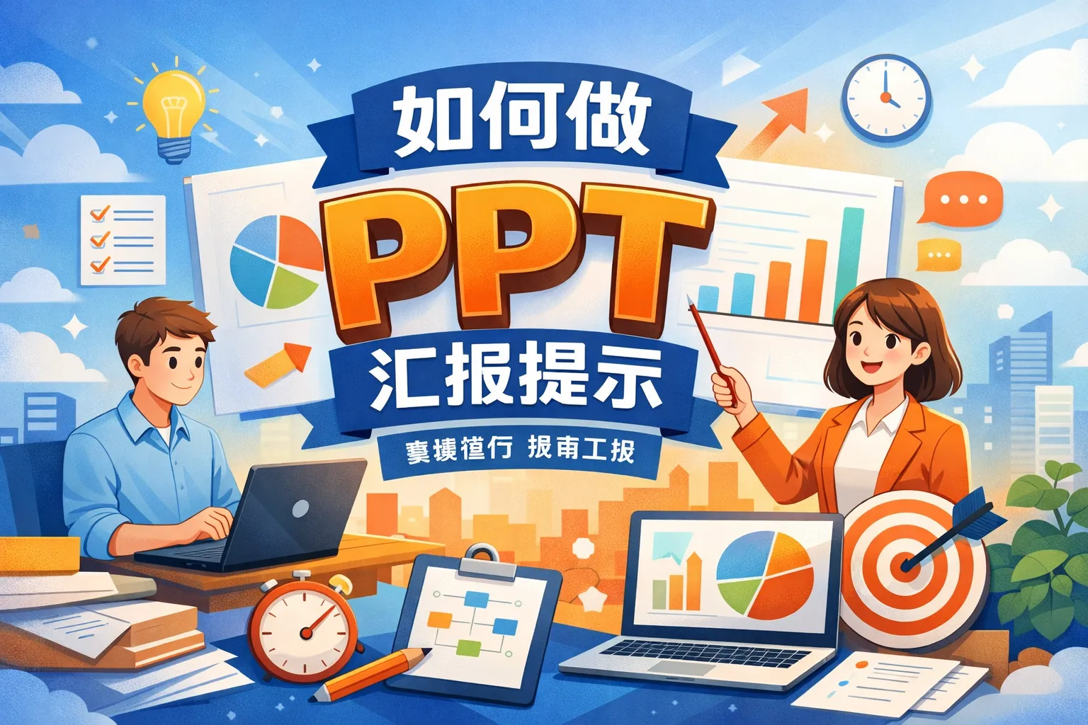 如何做ppt汇报提示