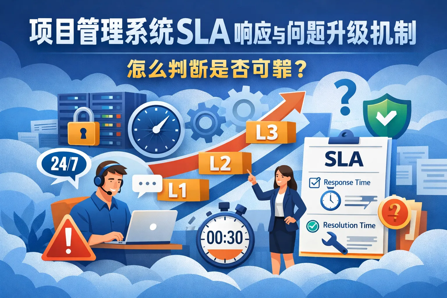 项目管理系统 SLA 响应与问题升级机制怎么判断是否可靠