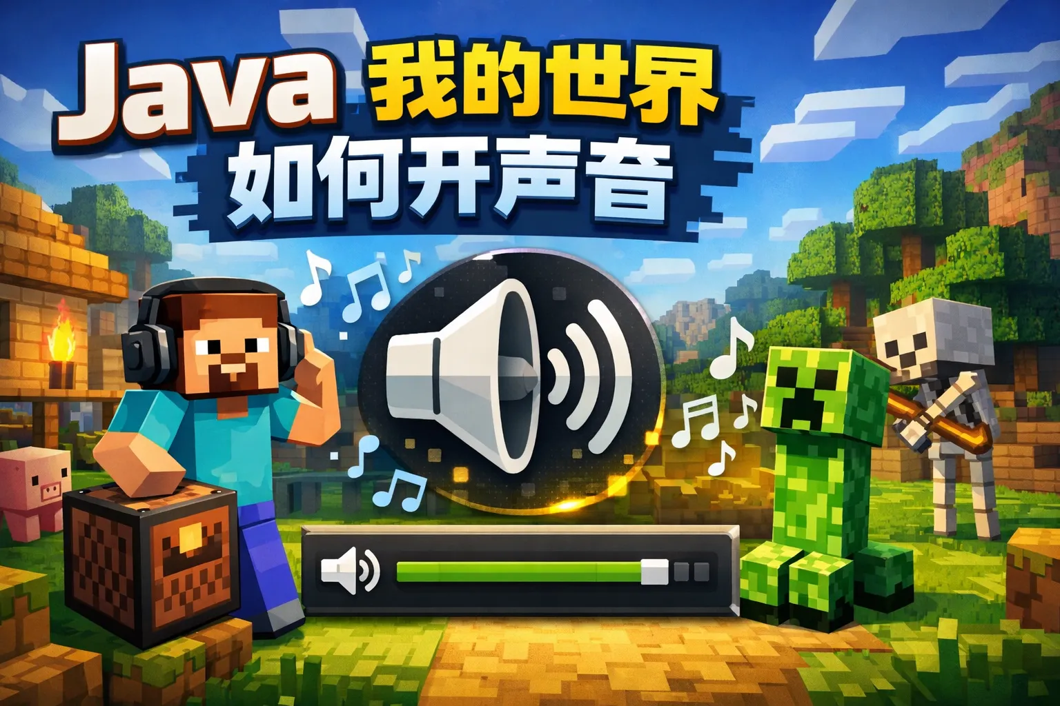 java我的世界如何开声音