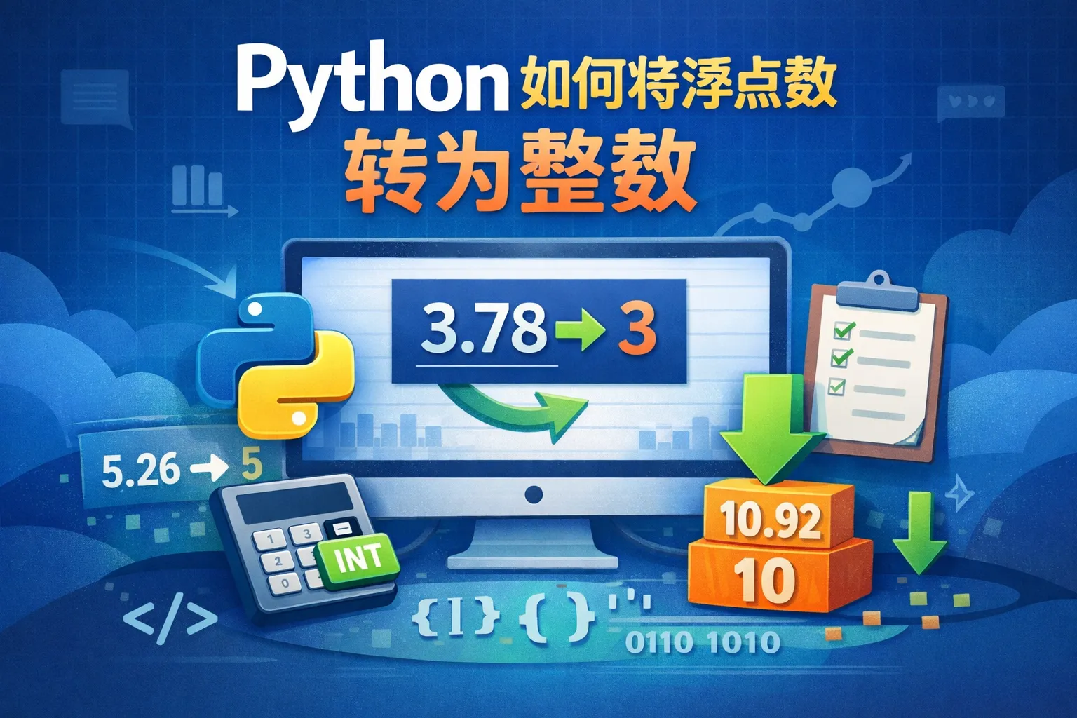 python如何将浮点数转为整数