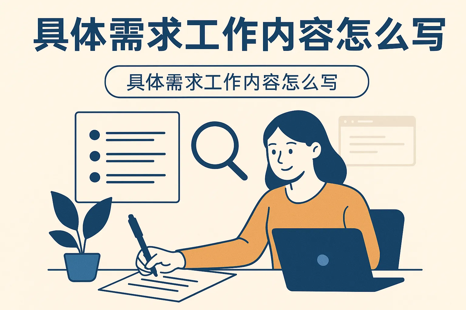 具体需求工作内容怎么写