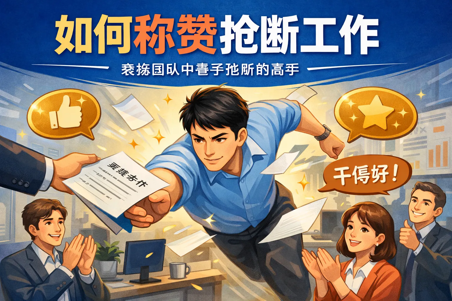 如何称赞抢断工作