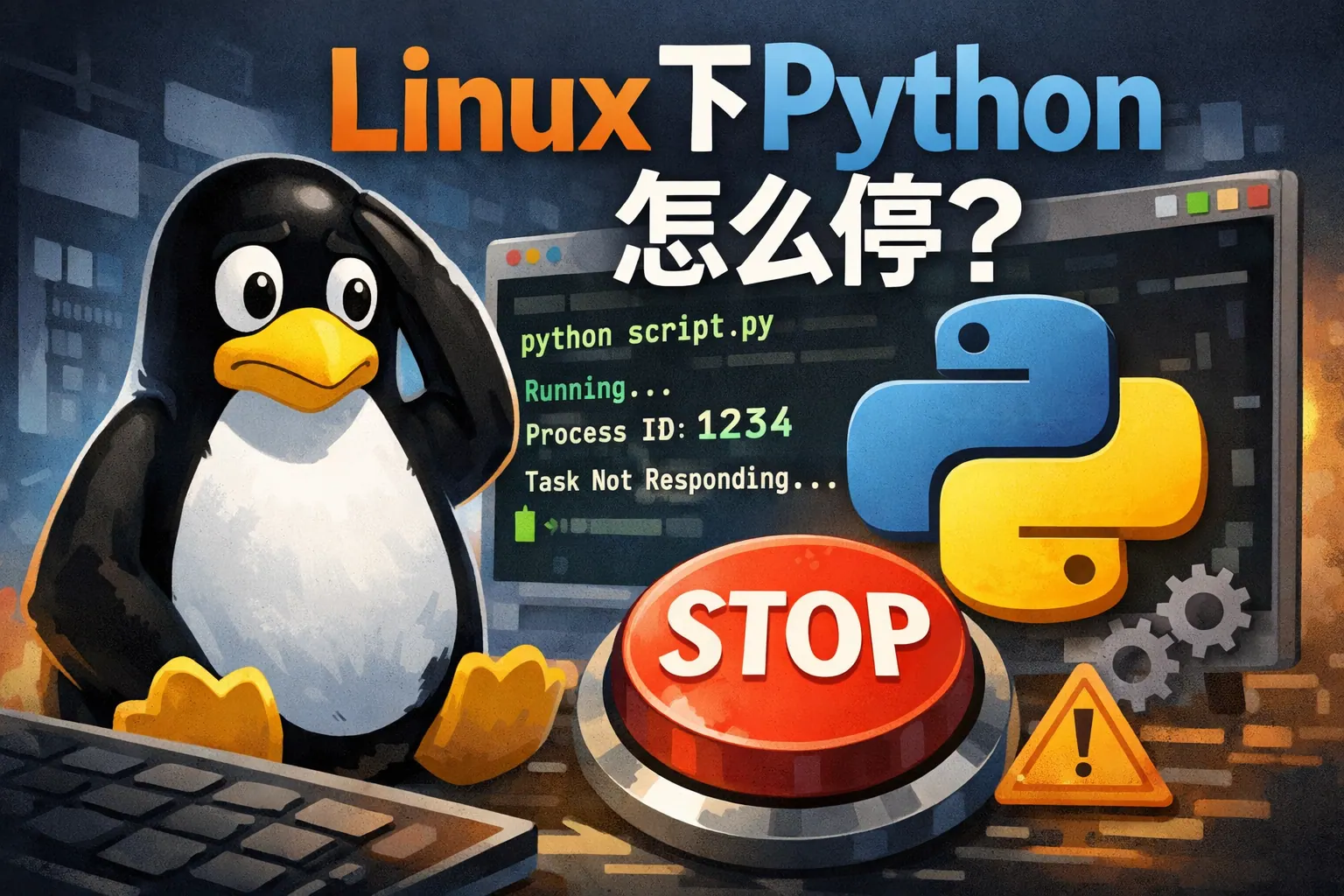 linux下python 怎么停