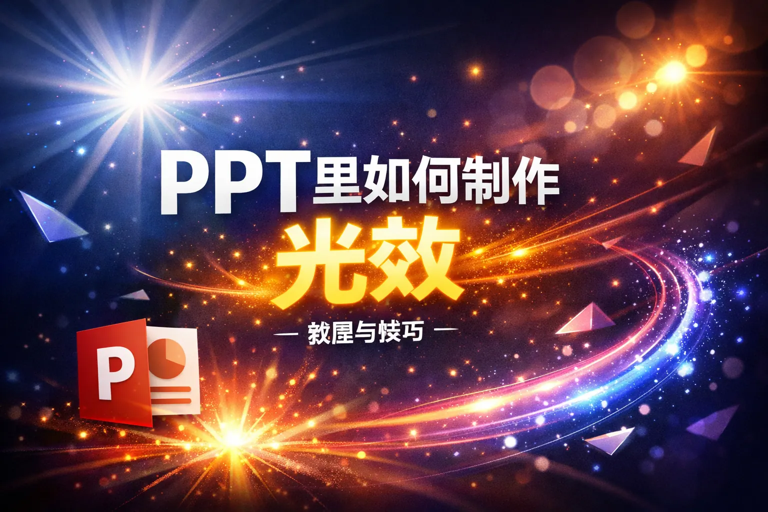 ppt里如何制作光效
