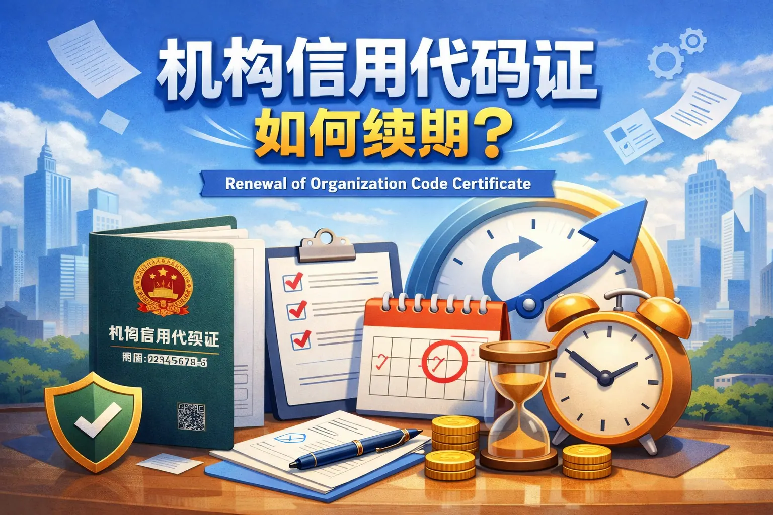 机构信用代码证如何续期