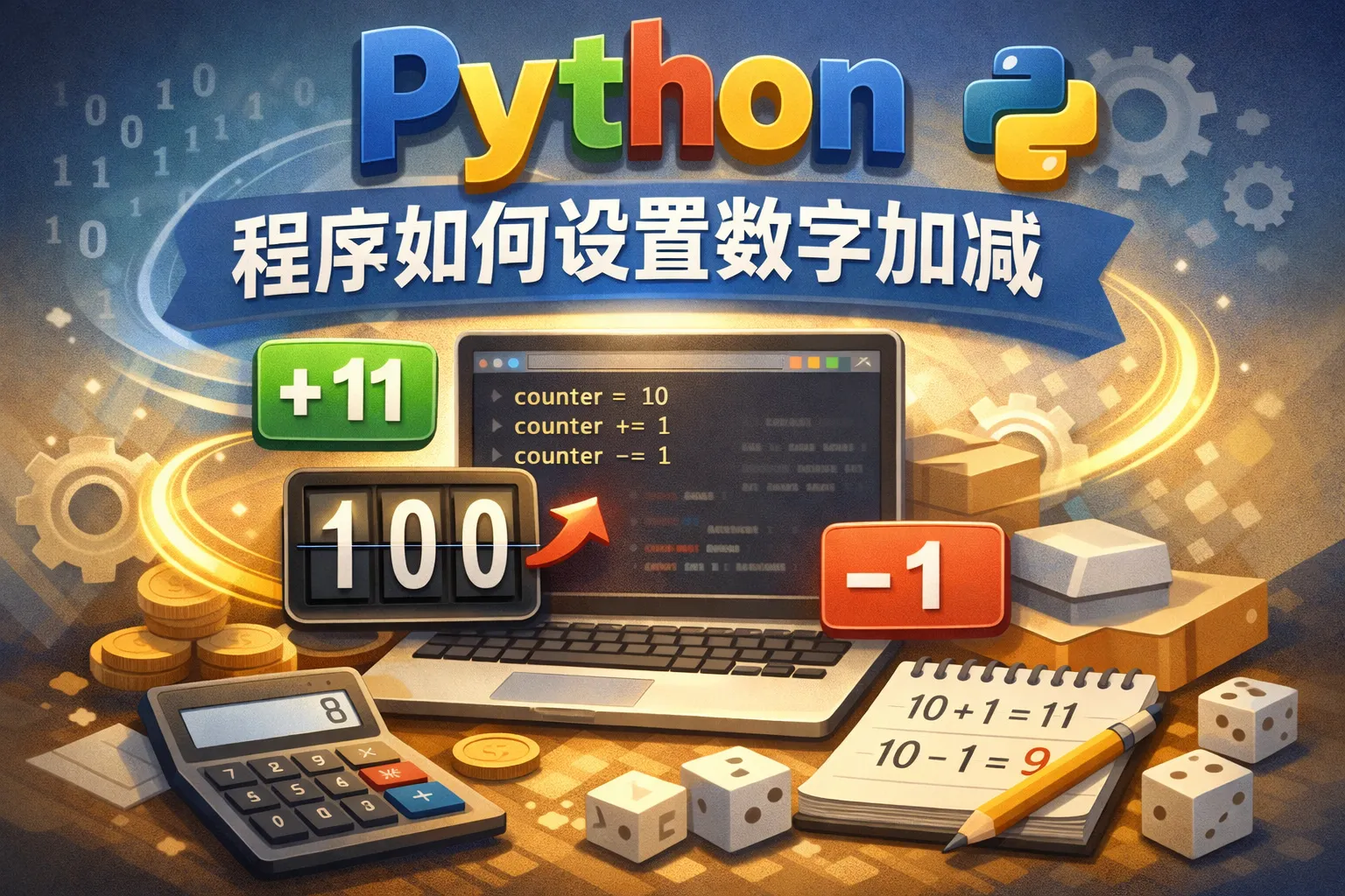 python程序如何设置数字加减