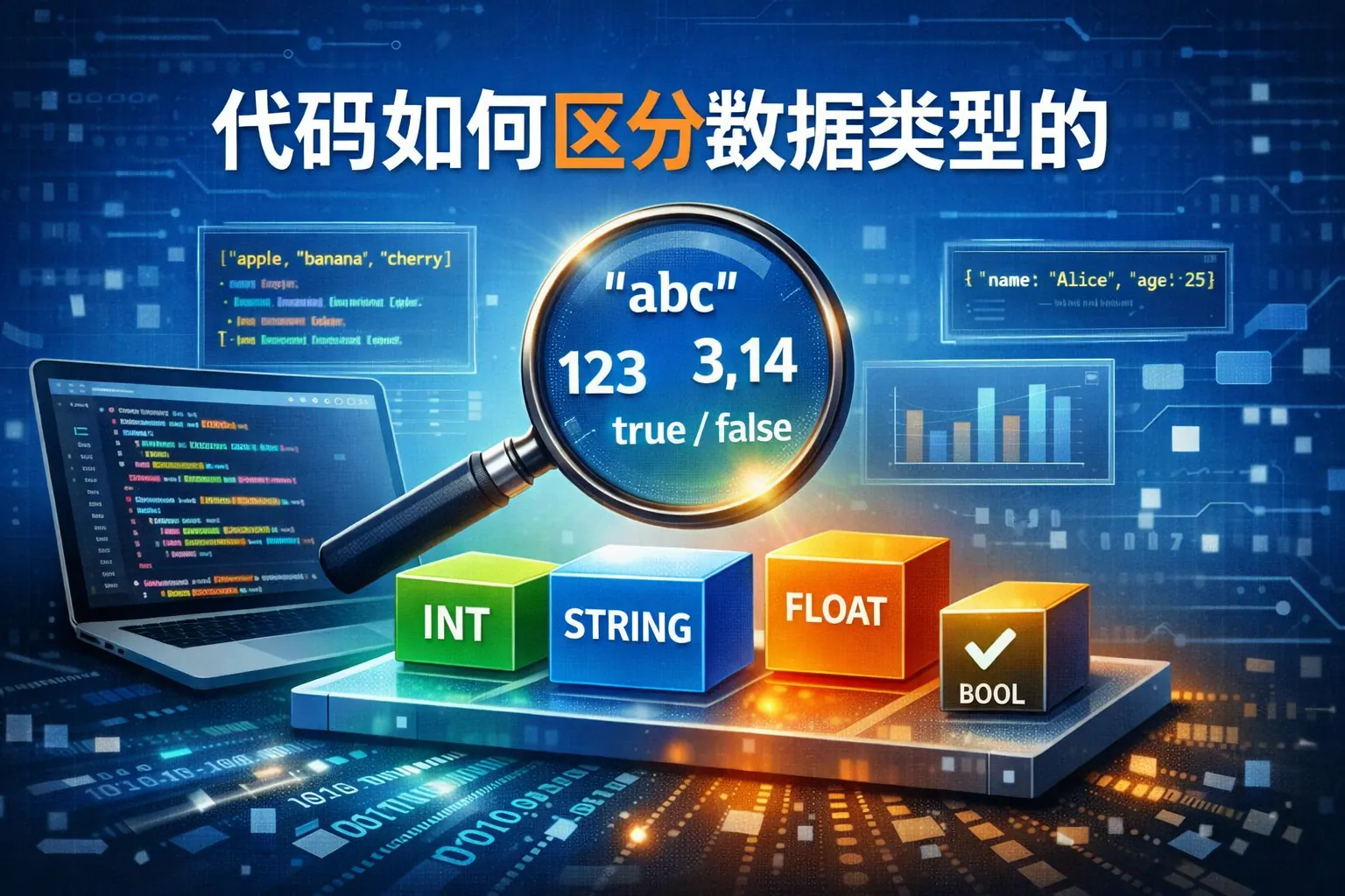 代码如何区分数据类型的