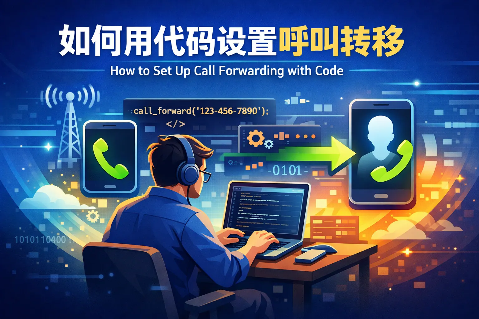 如何用代码设置呼叫转移