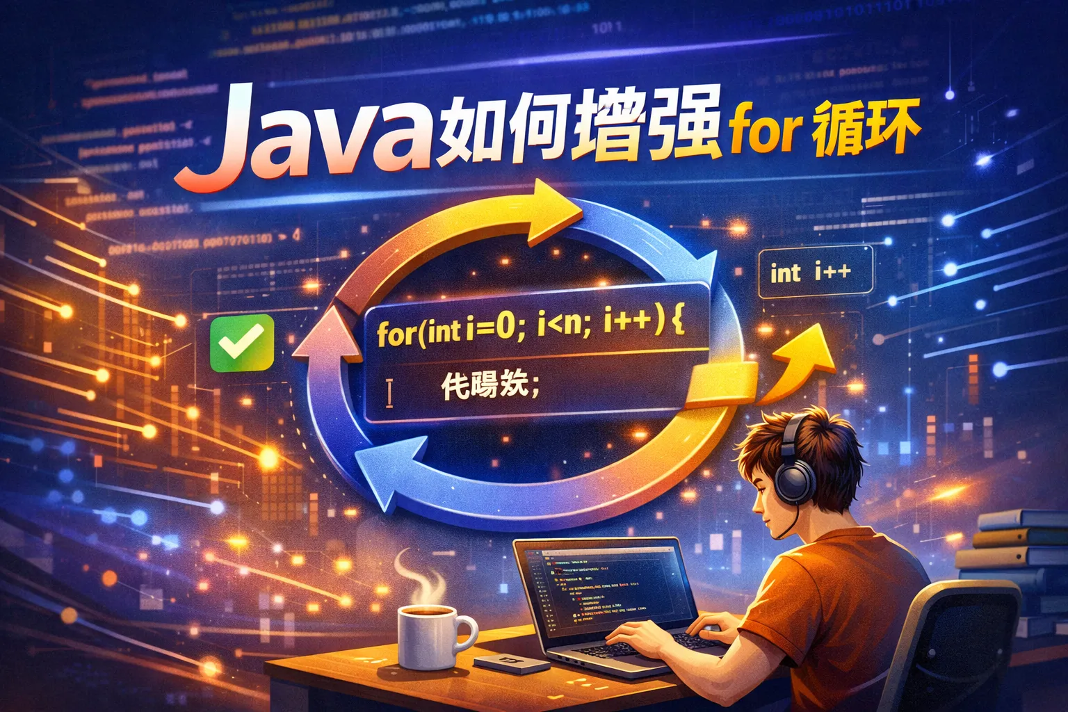 java如何增强for循环