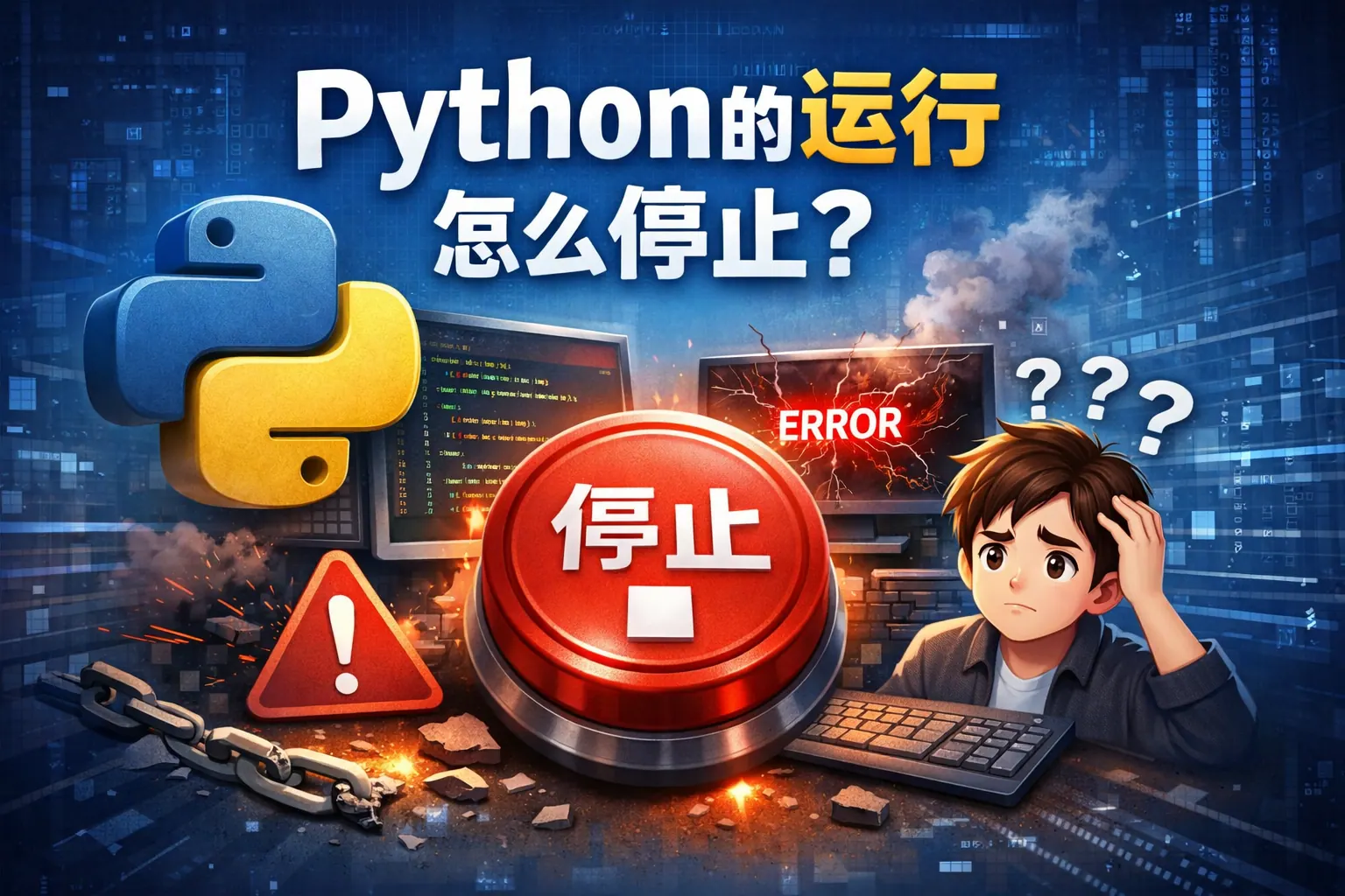 python的运行怎么停止