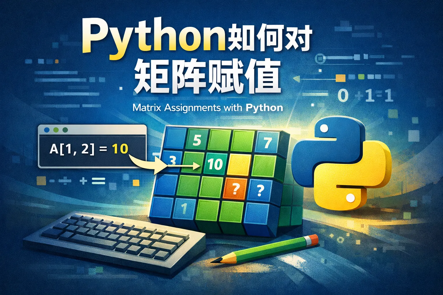 python如何对矩阵赋值