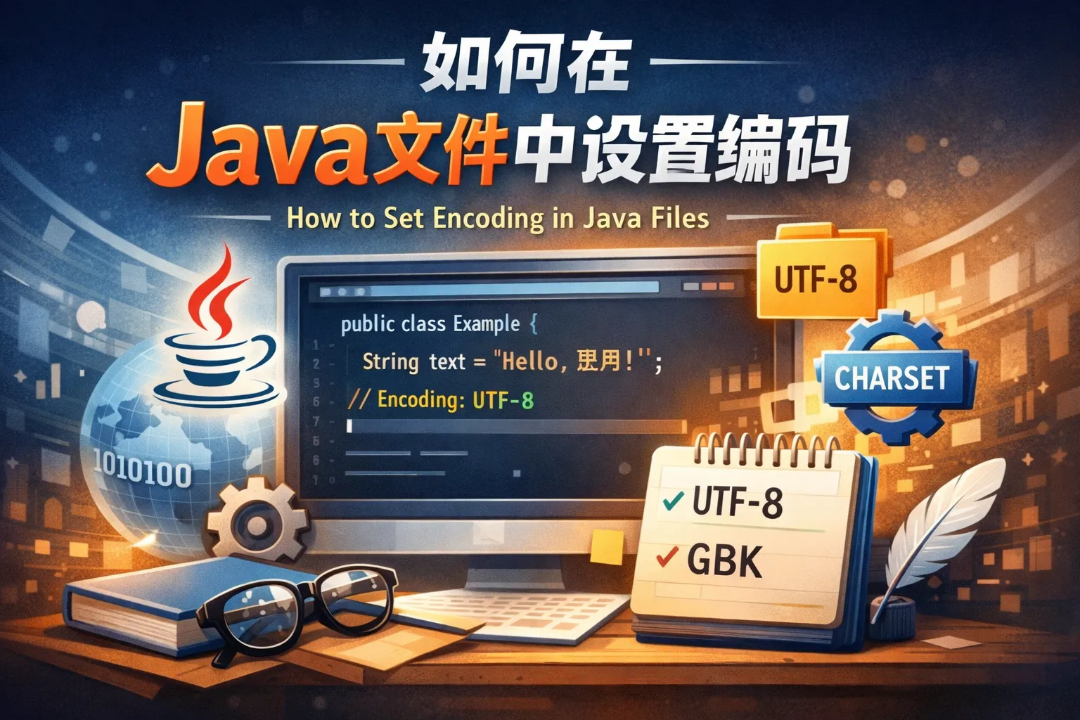 如何在java文件中设置编码