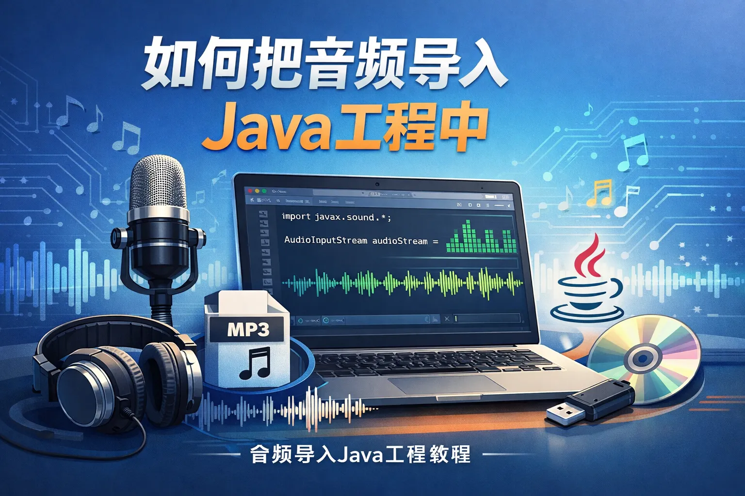 如何把音频导入java工程中