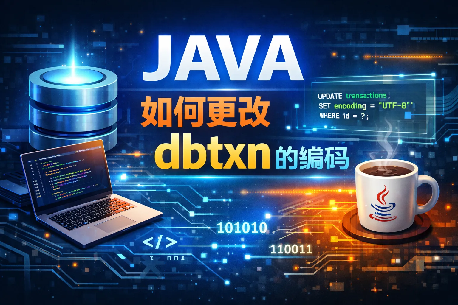 JAVA如何更改dbtxn的编码