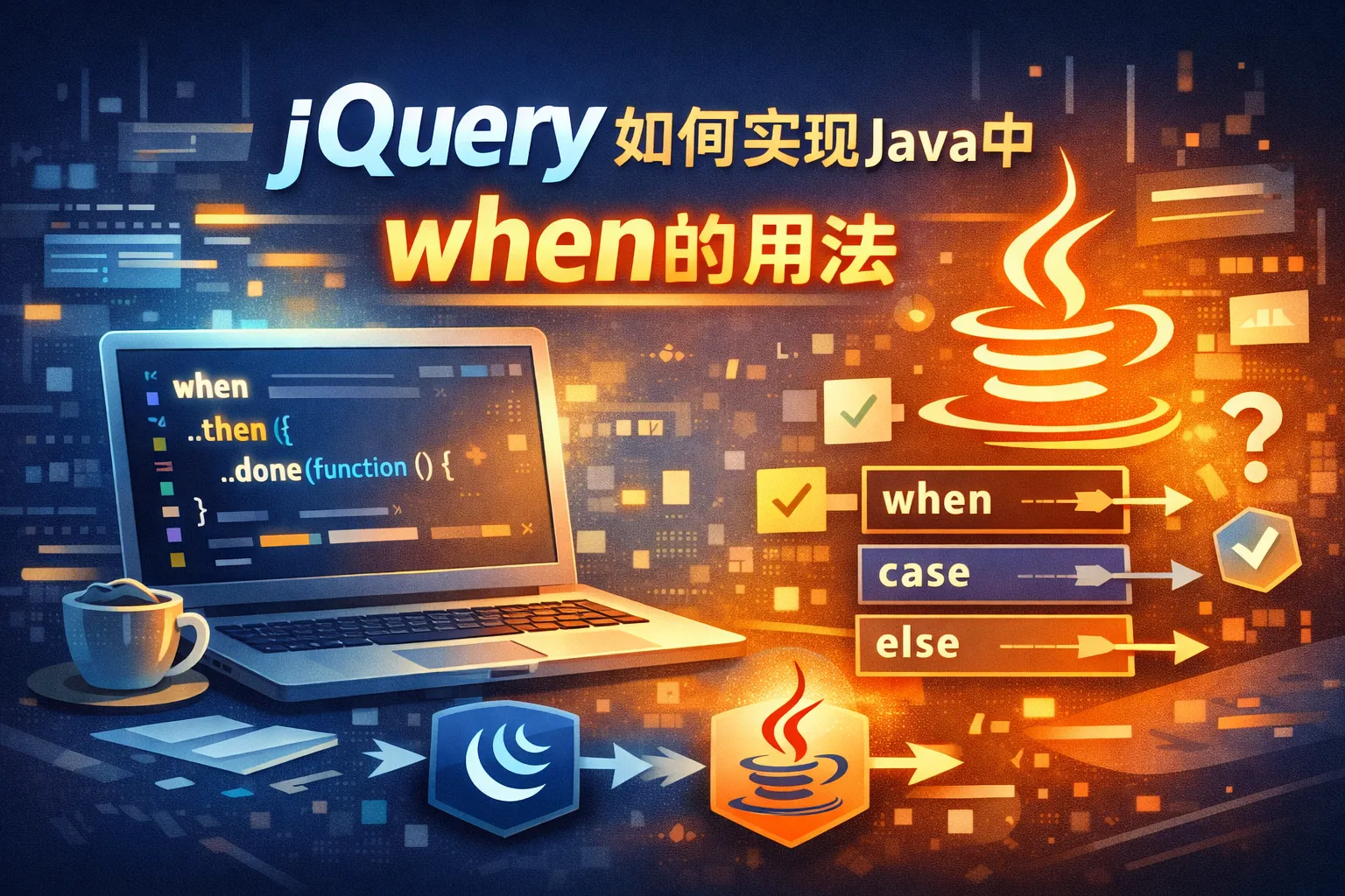 jq如何实现java中when的用法