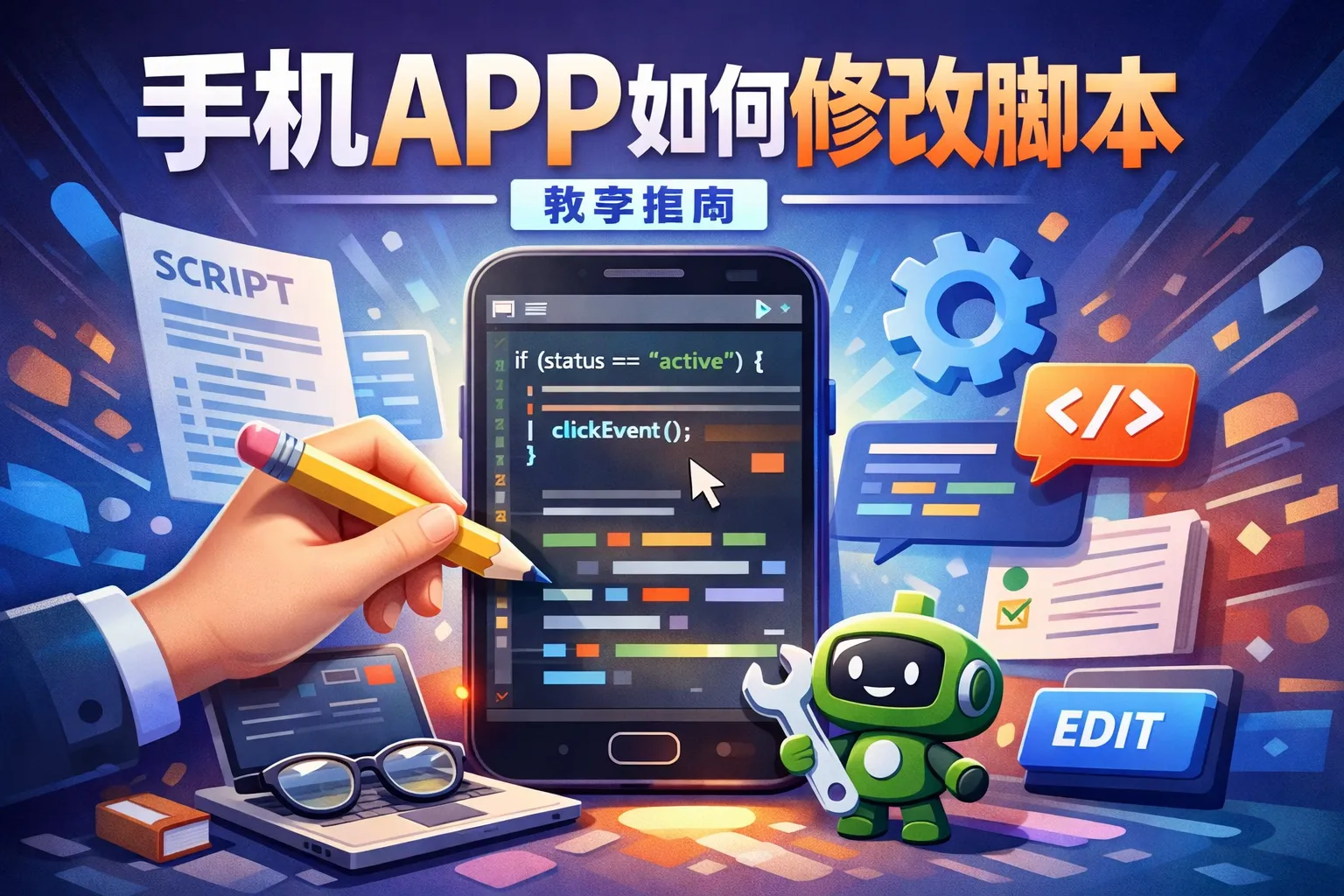手机app如何修改脚本