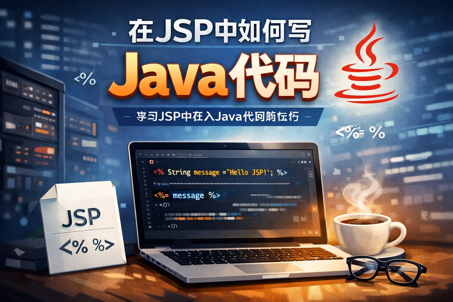 在jsp中如何写java代码