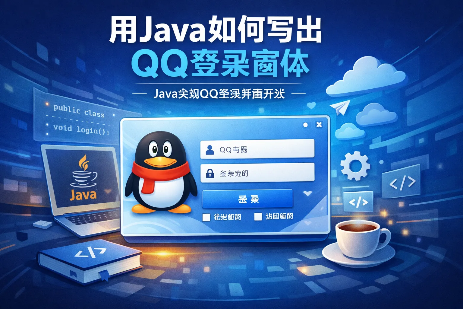 用java如何写出qq登录窗体