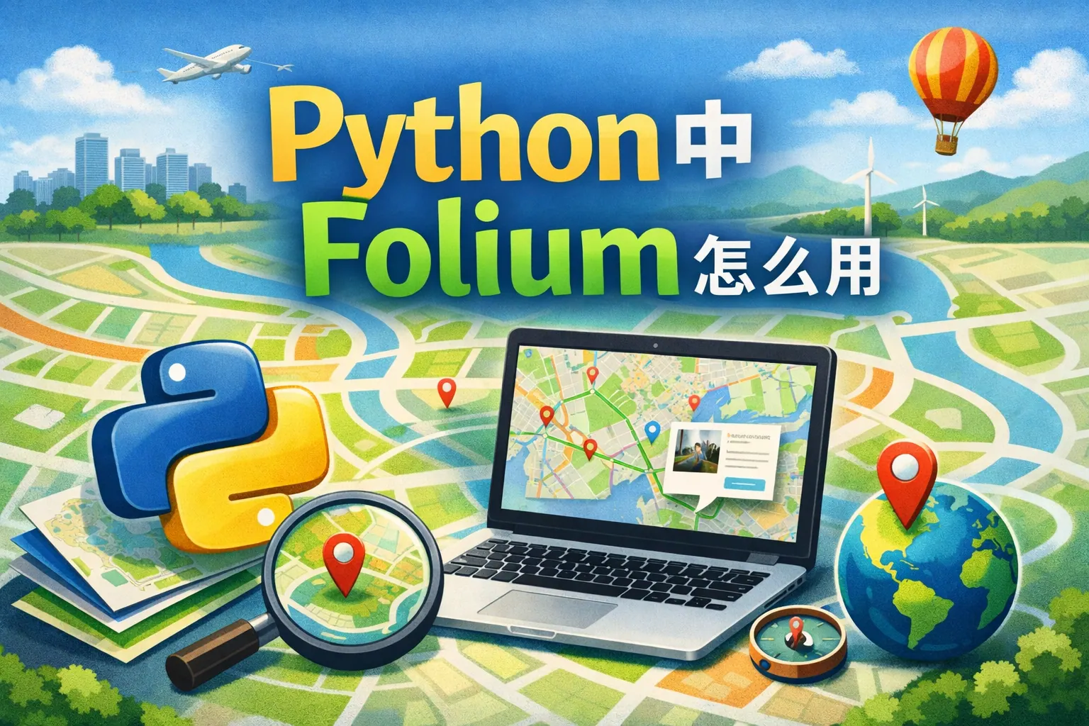 python中folium怎么用