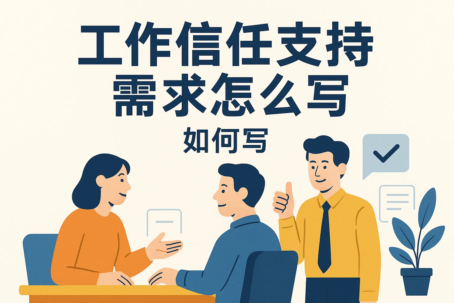 工作信任支持需求怎么写