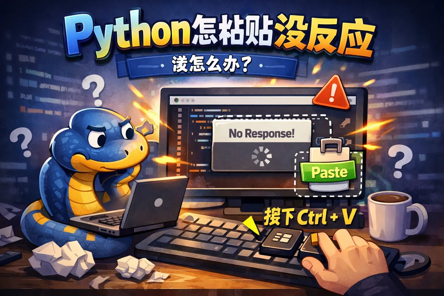 python怎么粘贴没反应
