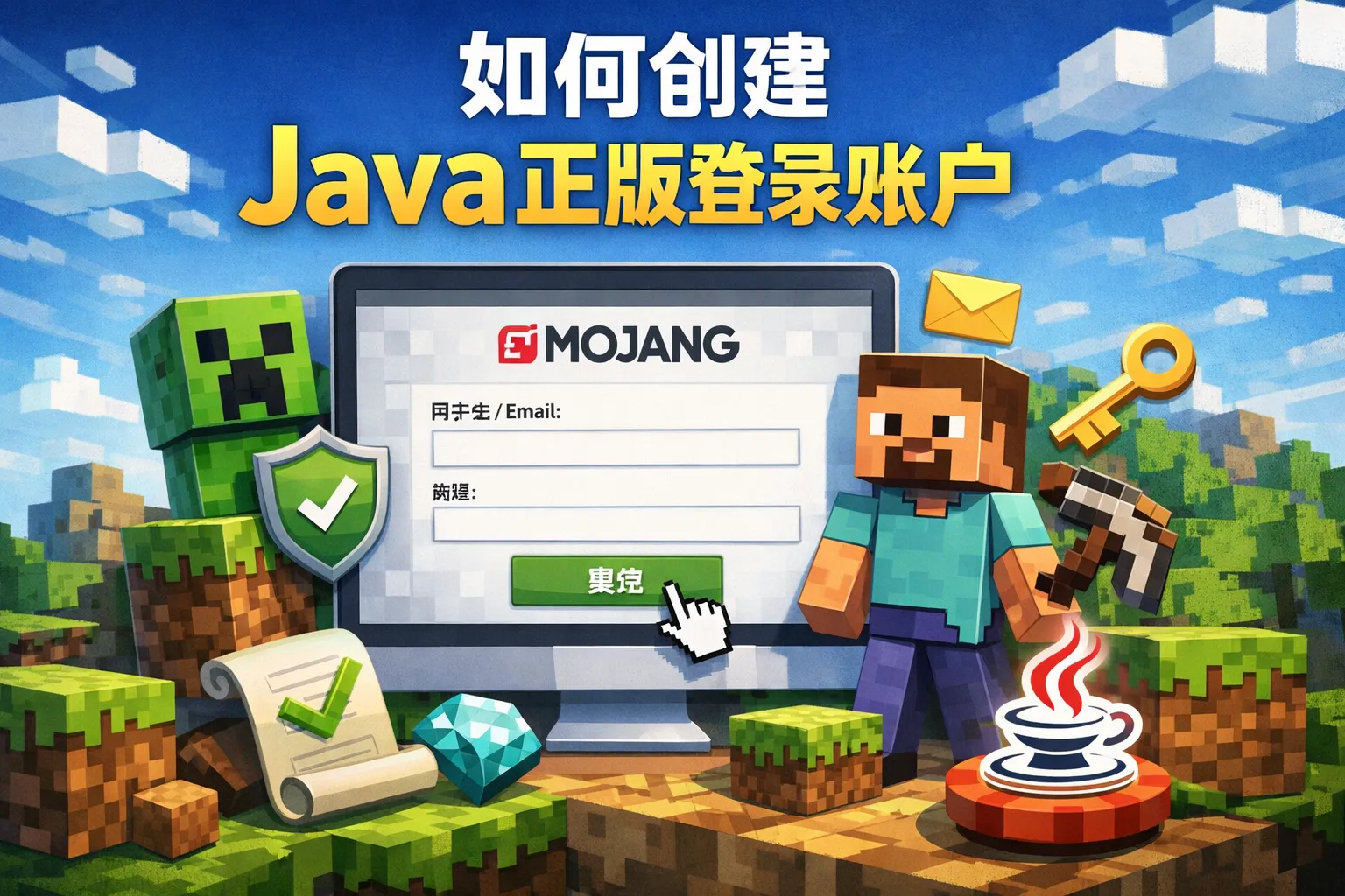 如何创建Java正版登录账户