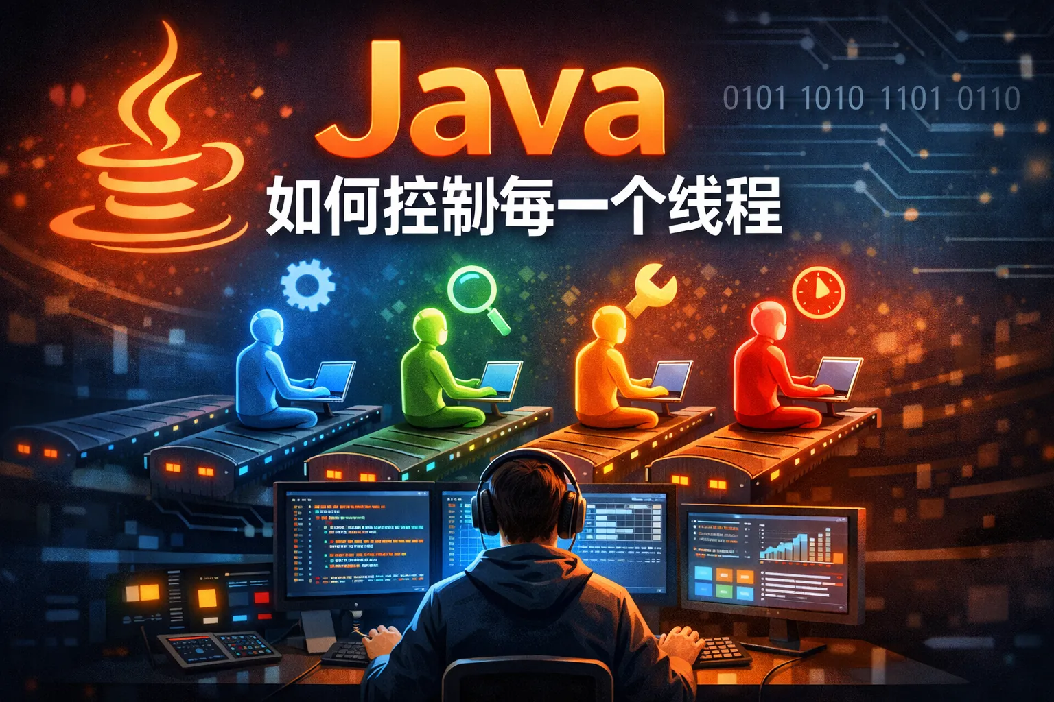 java如何控制每一个线程