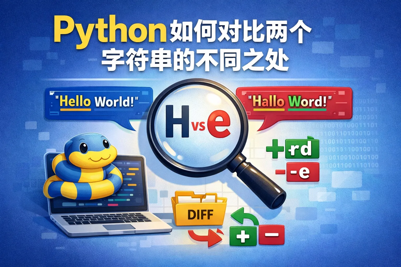 python如何对比两个字符串的不同之处