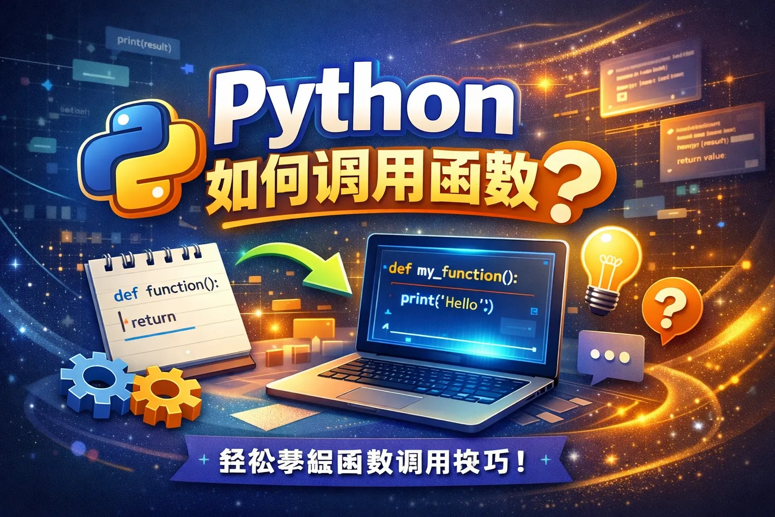python如何调用函数、