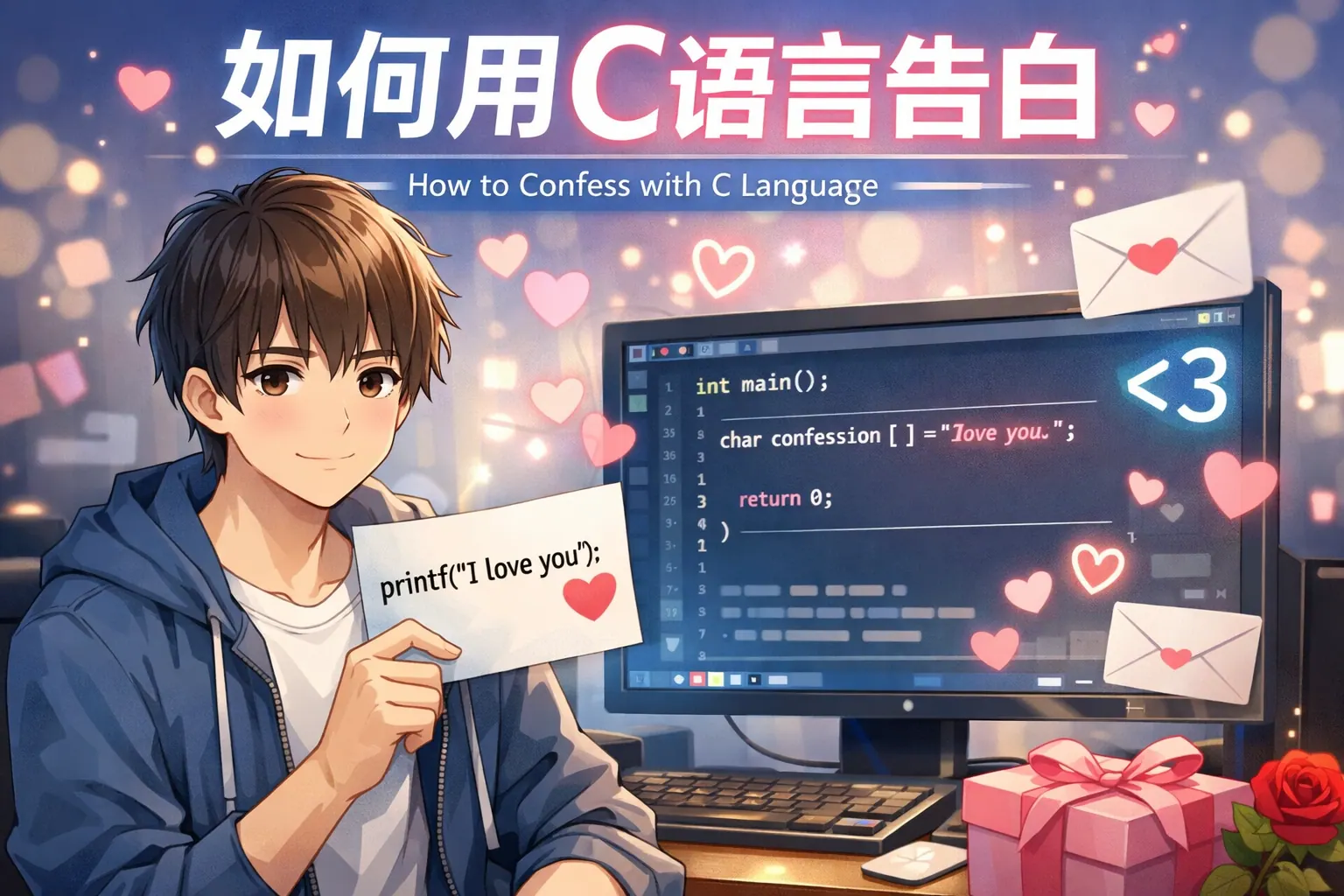 如何用c语言告白