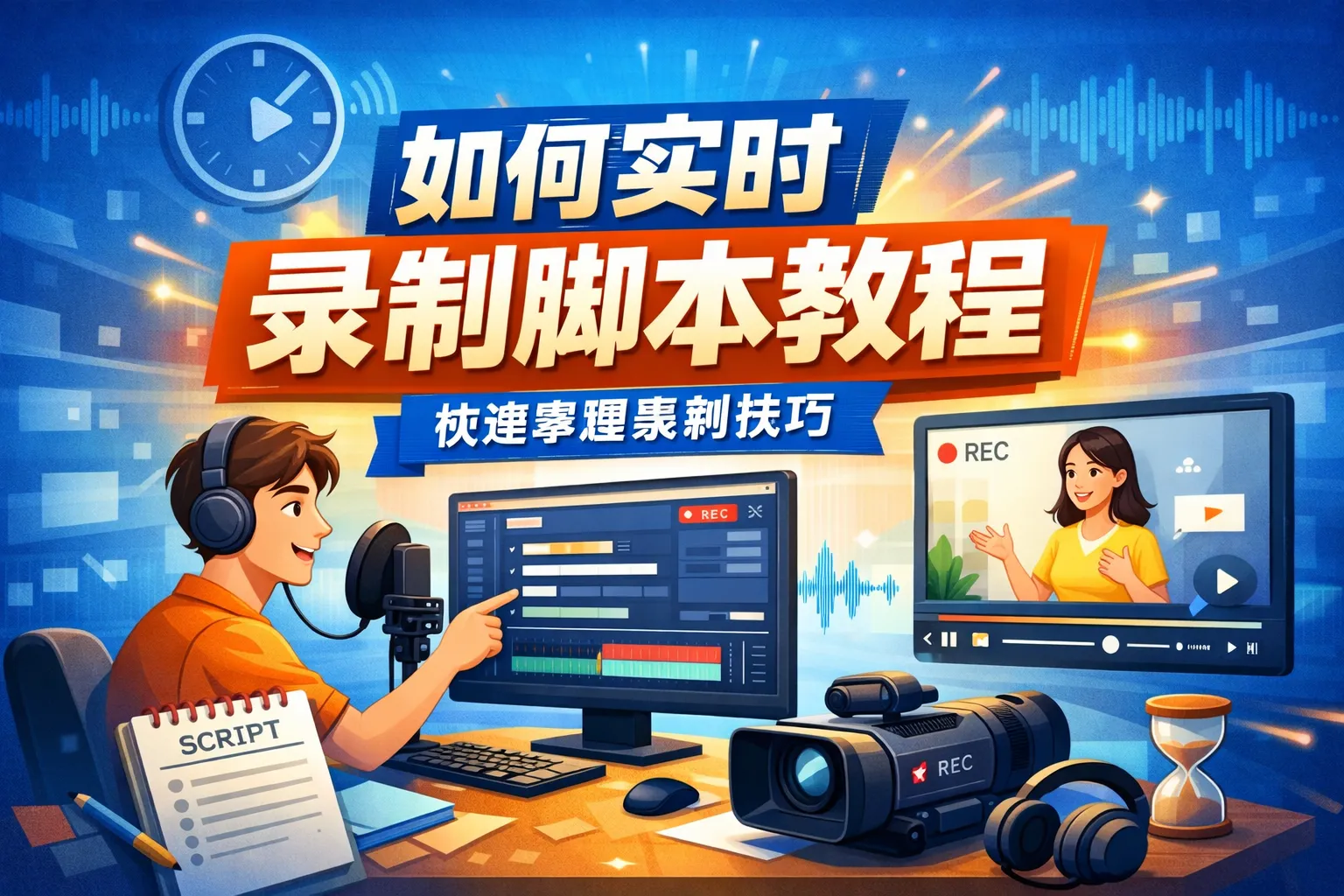 如何实时录制脚本教程