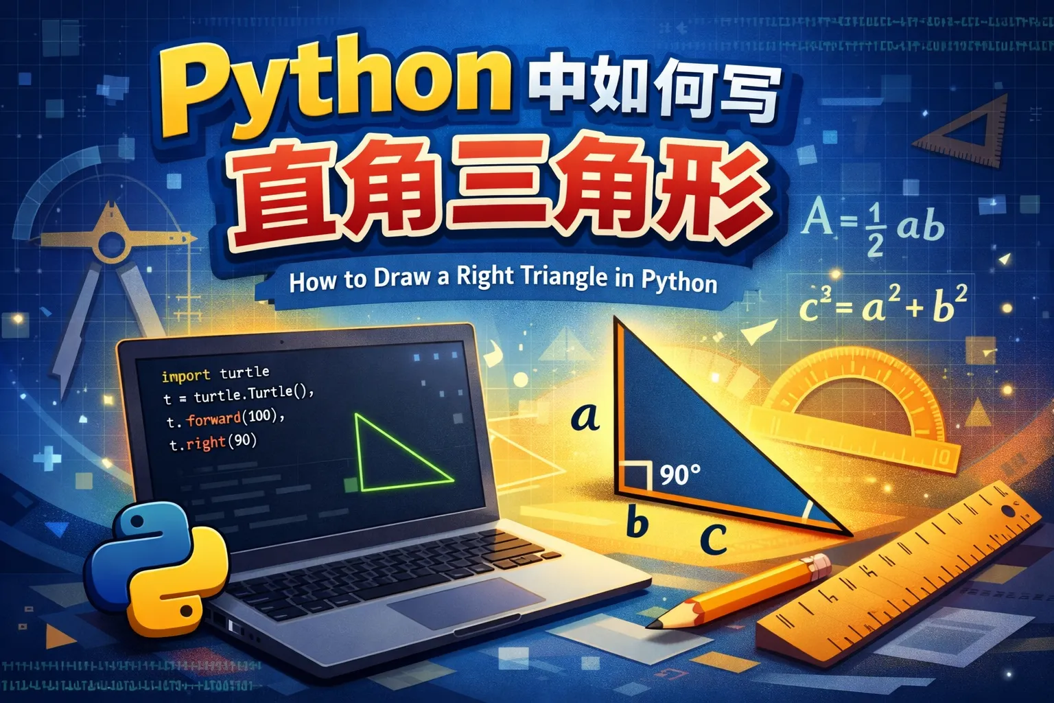 python中如何写直角三角形