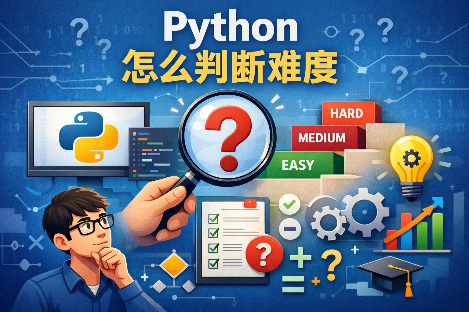 python 怎么判断难度