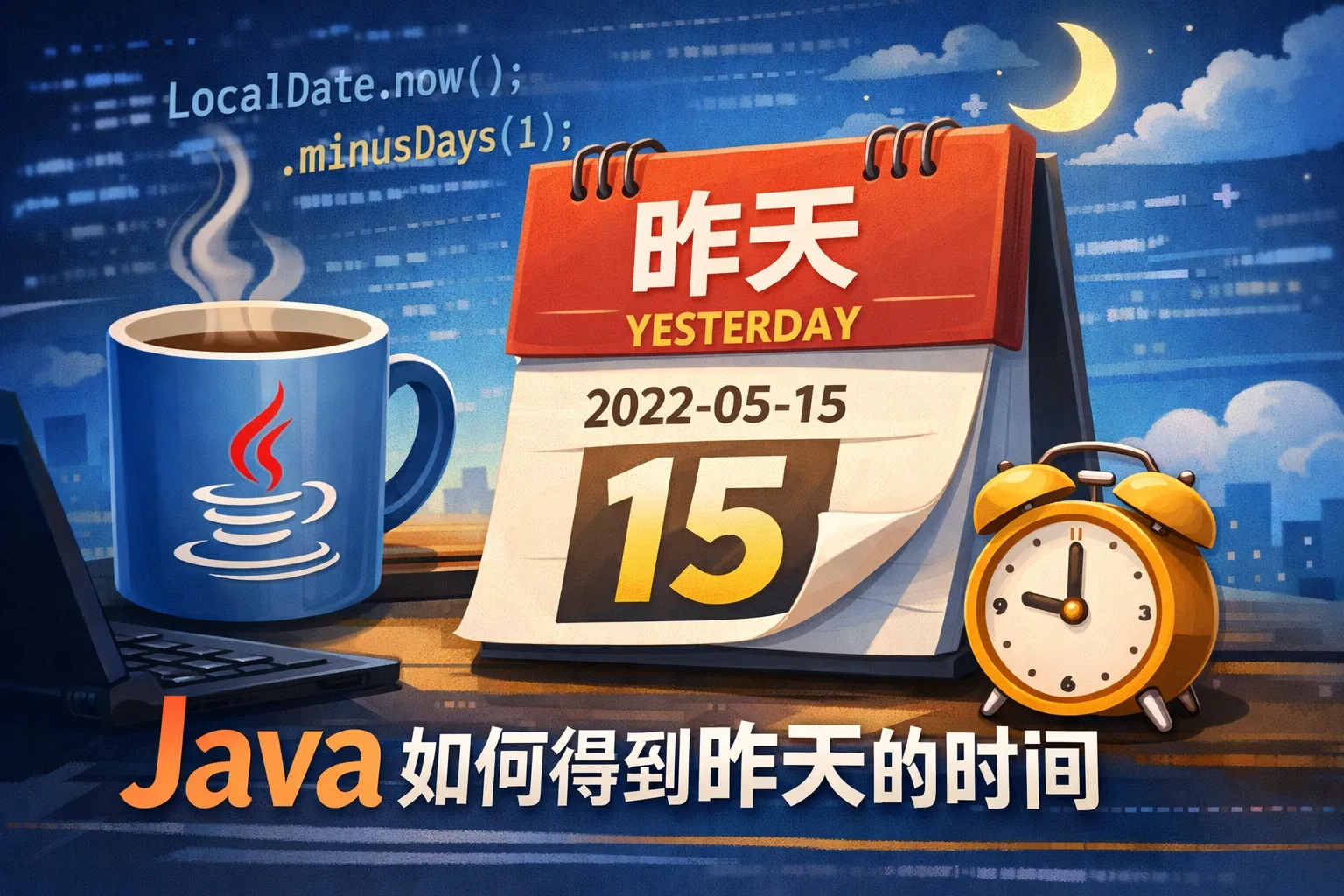 java如何得到昨天的时间