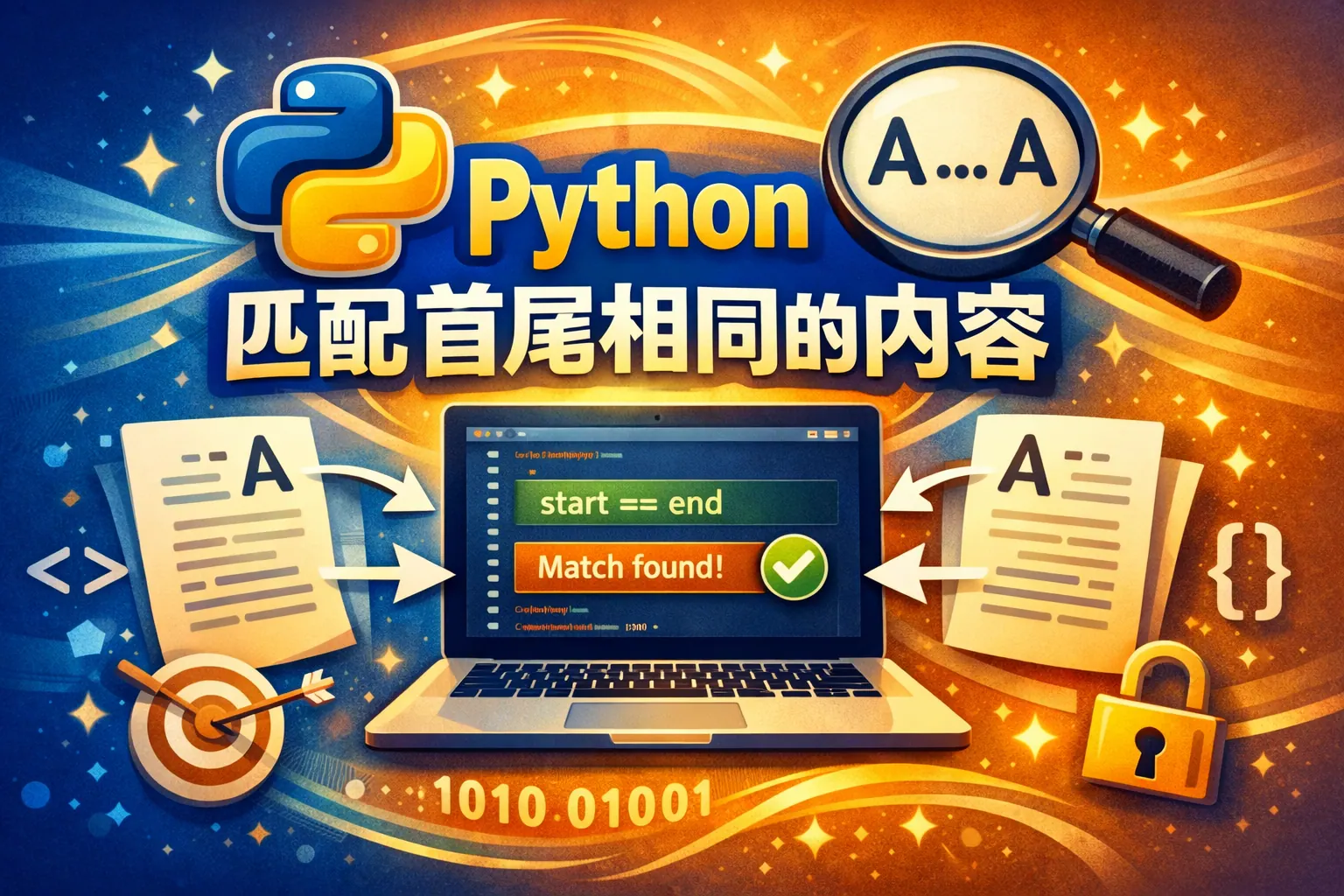 Python匹配首尾相同的内容