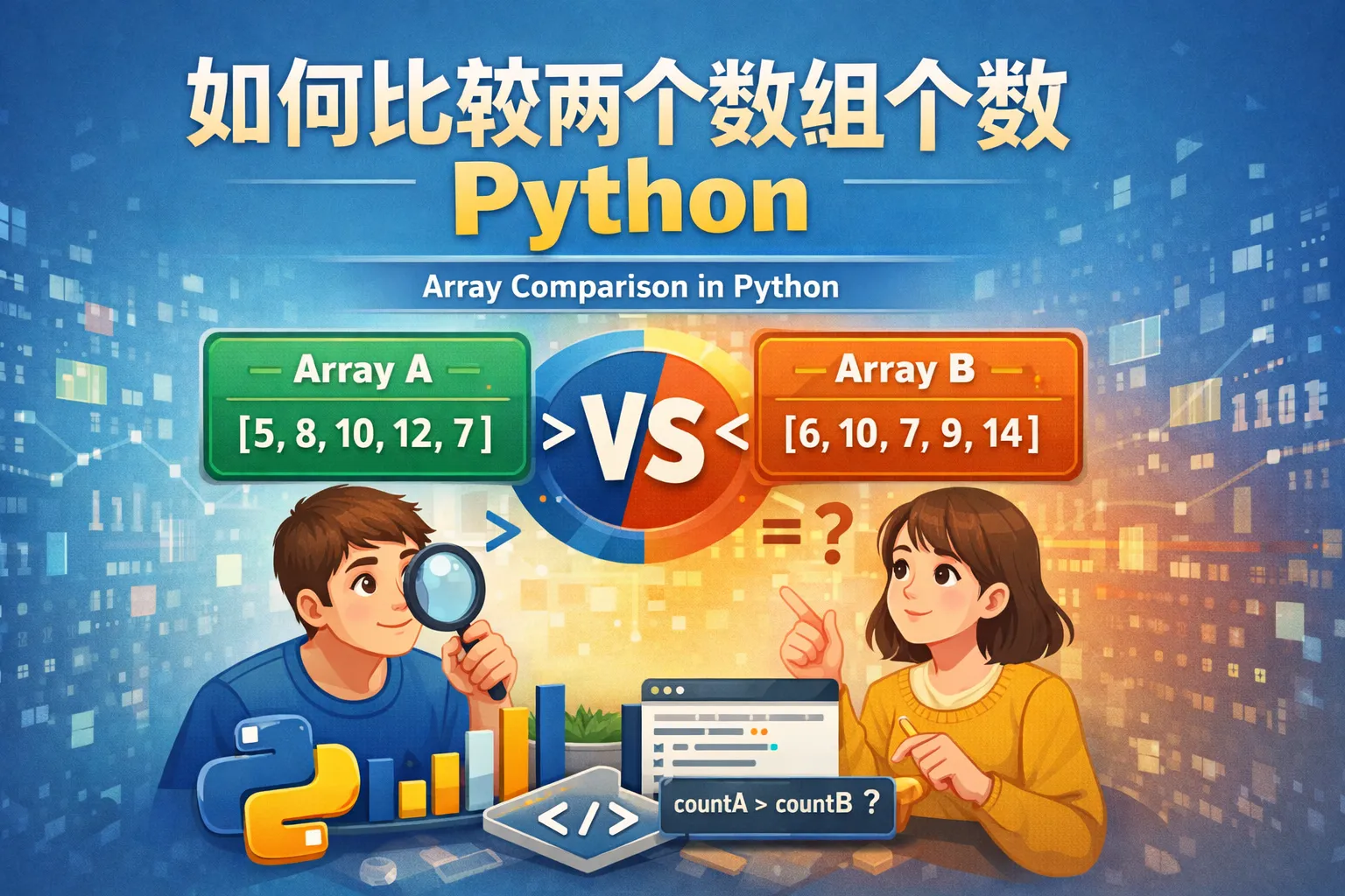 如何比较两个数组个数python