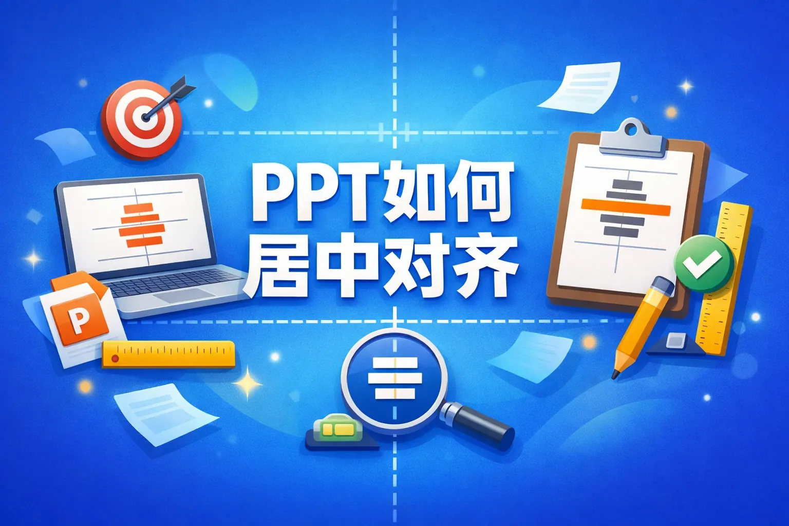 ppt如何居中对齐